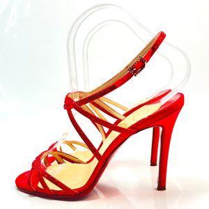 🔥🌹SUMMER SALE☀️📛NO OFFERS🔆Christian Louboutin Vintage Strass Sandals 37.5